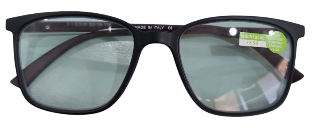 BLACK MULTIFOCAL READING EYEGLASSES